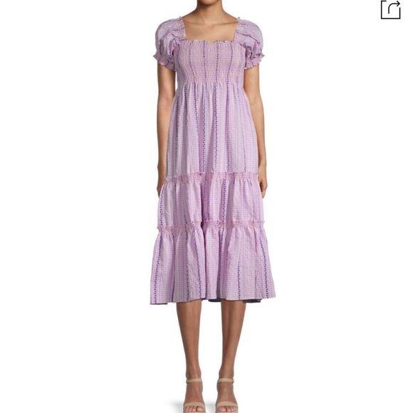 Caara Dresses & Skirts - Caara Daphne smocked tiered dress.Size S